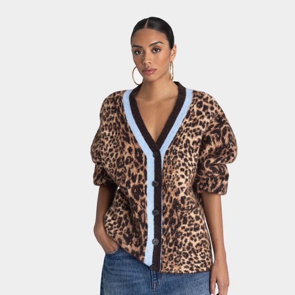 KBB by KAHLANA Women's 'The Slouchy
Cardigan' - Tan Leopard M